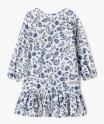 Robe à manches longues fleurie et pailletée fille